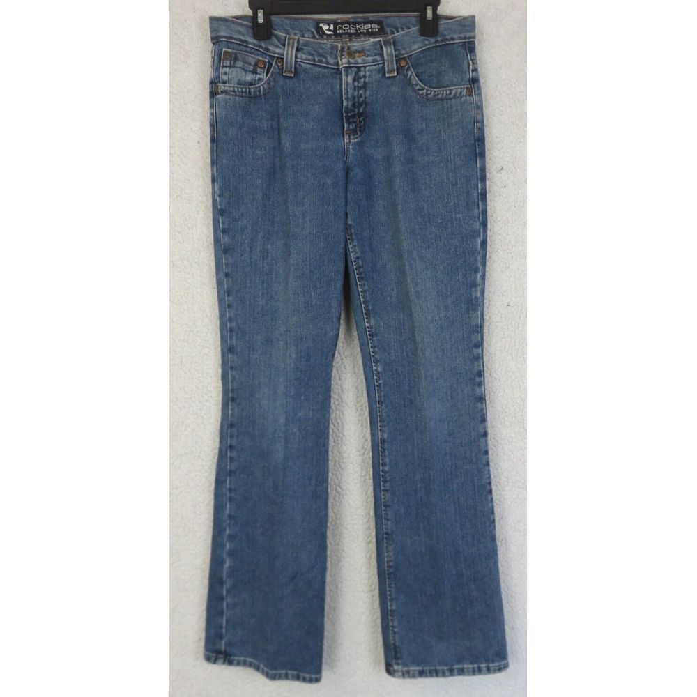 Rocky Mountain Rockies Womens Blue Denim Jeans Size 10L Style Relaxed Low Rise‎